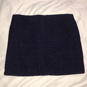 Navy sparkly twill mini skirt! Size medium